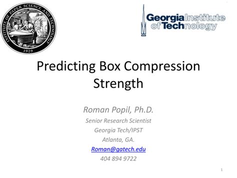 Predicting Box Compression Strength 